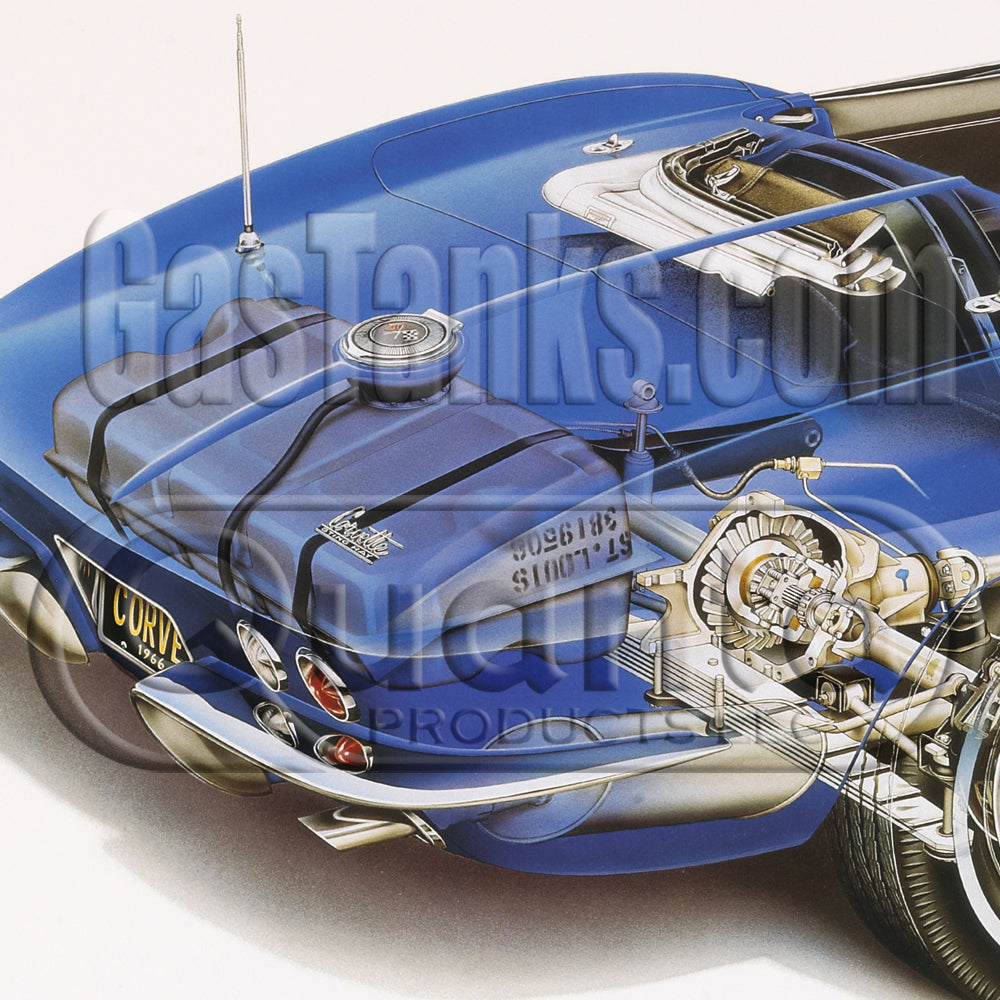 1966 Corvette Cutaway Poster