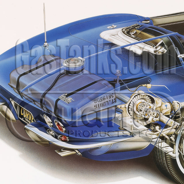 1966 Corvette Cutaway Poster
