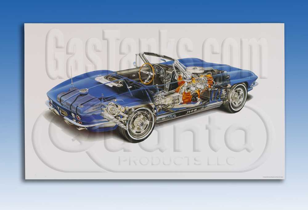 1966 Corvette Cutaway Poster
